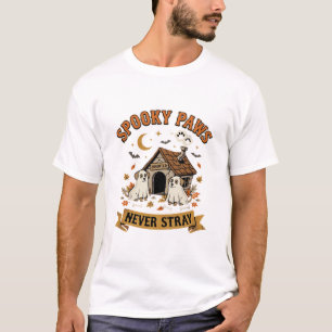 Halloween Dog Ghost Paws T-Shirt