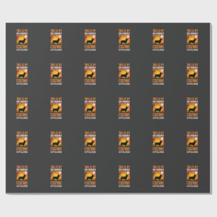 Halloween Dog Groomer Costume Silhouette Wrapping Paper