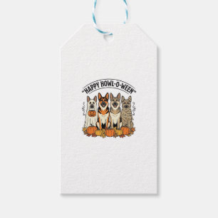 Halloween Dog Happy Howl-O-Ween Vintage German She Gift Tags