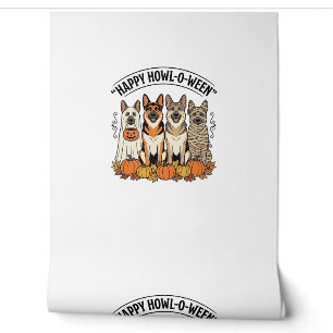 Halloween Dog Happy Howl-O-Ween Vintage German She Wallpaper