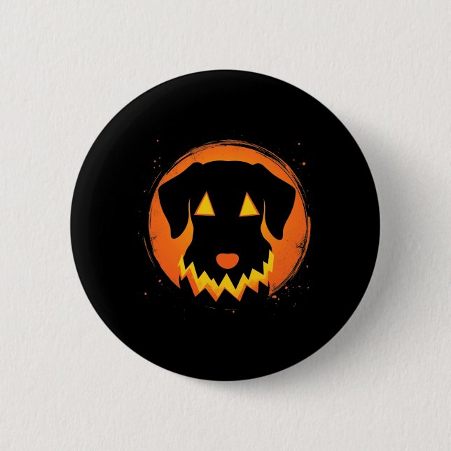 Halloween Dog Long Sleeve 2 Inch Round Button (Front)