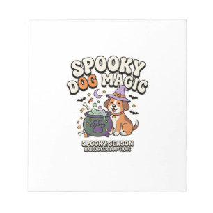 Halloween Dog Magic Vibes Notepad