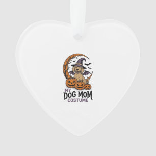 Halloween Dog Mom Shirt Witch Pup Costume Graphic_ Ornament