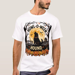 Halloween Dog Moon Howl (2) T-Shirt