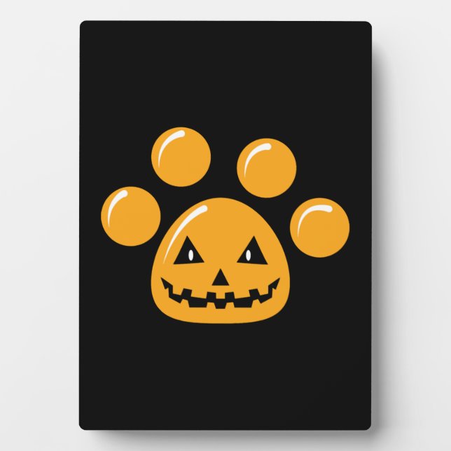 Halloween Dog Paw Plaque (Front)