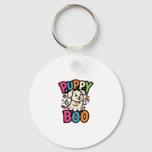 Halloween Dog Puppy Boo Keychain