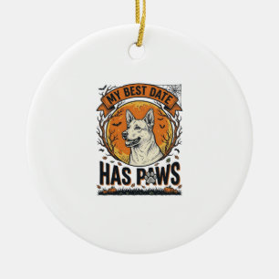 Halloween Dog Shirt For Proud Pet Parents Ceramic Ornament