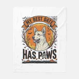 Halloween Dog Shirt For Proud Pet Parents Fleece Blanket