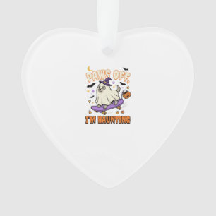 Halloween Dog Spooky Skate Ride Ornament