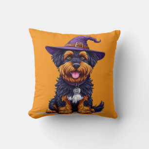 Halloween Dog Throw Pillow