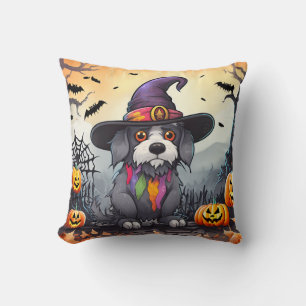 Halloween Dog Throw Pillow