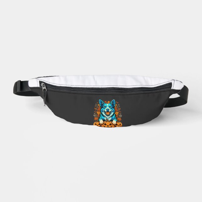 Halloween Dog With Jack O Lantern Pumpkins_1 Fanny Pack (Front)