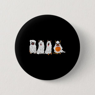 Halloween Dog With Pumpkin Spooky Halloween Dog 2 Inch Round Button