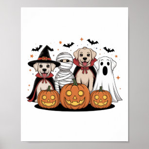 Halloween Dogs For Pet Lovers - Cute Canine Costum Poster