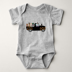 Halloween Dogs In A Pickup Truck Baby Bodysuit