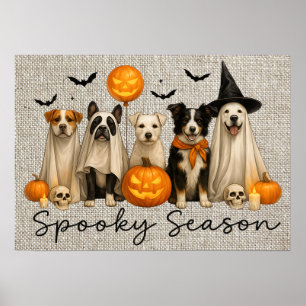 Halloween Dogs Poster