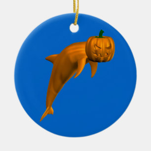 Halloween Dolphin Ceramic Ornament