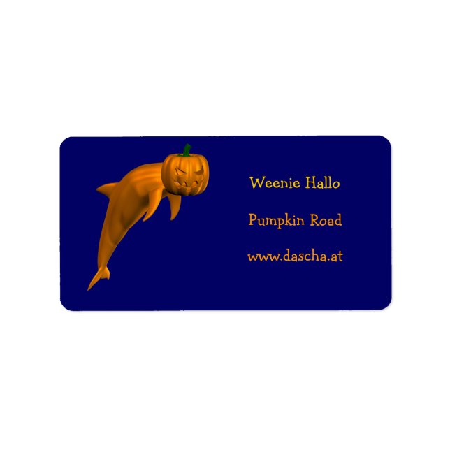 Halloween Dolphin Label (Front)