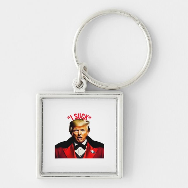 Halloween Donald  Funny Anti- Political Keychain (Front)