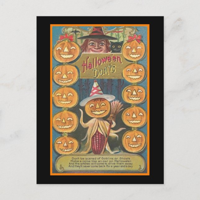 Halloween Donts Postcard (Front)