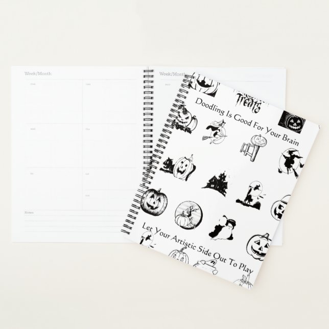 Halloween Doodle Calendar Planner (Display)