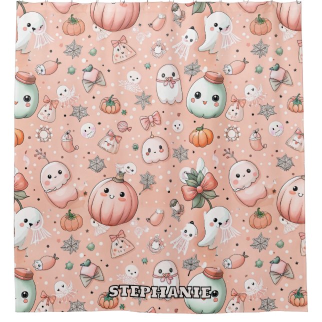 Halloween Doodle Pattern with Ghosts & Pumpkins (Front)