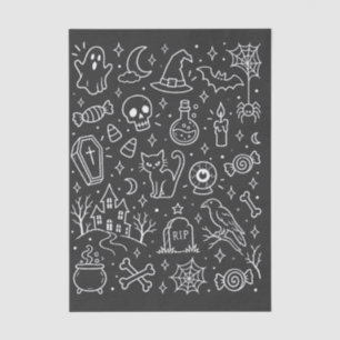 Halloween doodles back tissue paper