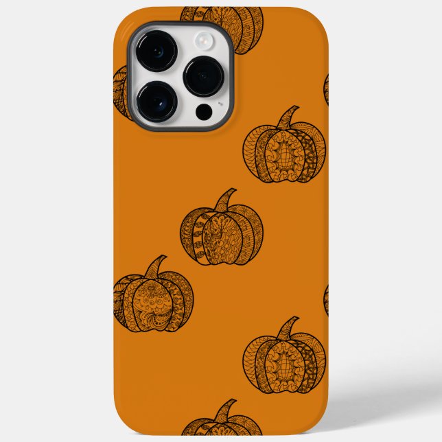 Halloween doodles boho mandala pumpkins Autumn Case-Mate iPhone Case (Back)