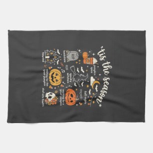 Halloween Doodles Tis the Season Witch Design Kitchen Towel