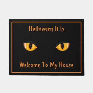 Halloween Door Mat-Cat Eyes Doormat