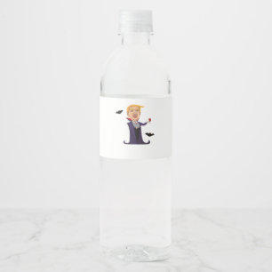 Halloween Dracula  Funny Water Bottle Label
