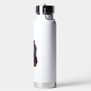 Halloween Dracula Red Moon Bats Skull_1 Water Bottle