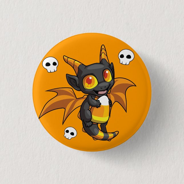 Halloween Dragon Button (Front)