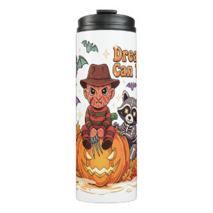 halloween Dreams Can Wait Horror Monster Thermal Tumbler