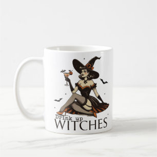 Halloween Drink Up Witches Retro Tri-Blend Shirt Coffee Mug
