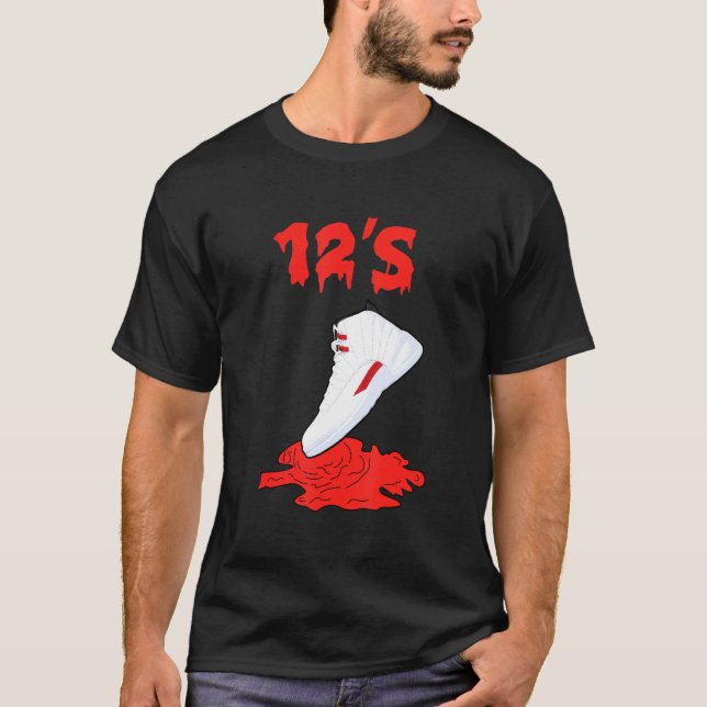 Halloween Drip Shoes Sneaker Match 12 Twist T-Shirt (Front)