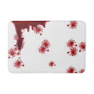 Halloween   Dripping Blood Splatters Pattern Bath Mat