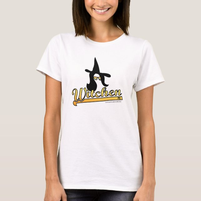 Halloween drôle sorcière Casquette Slogan T-Shirt (Devant)