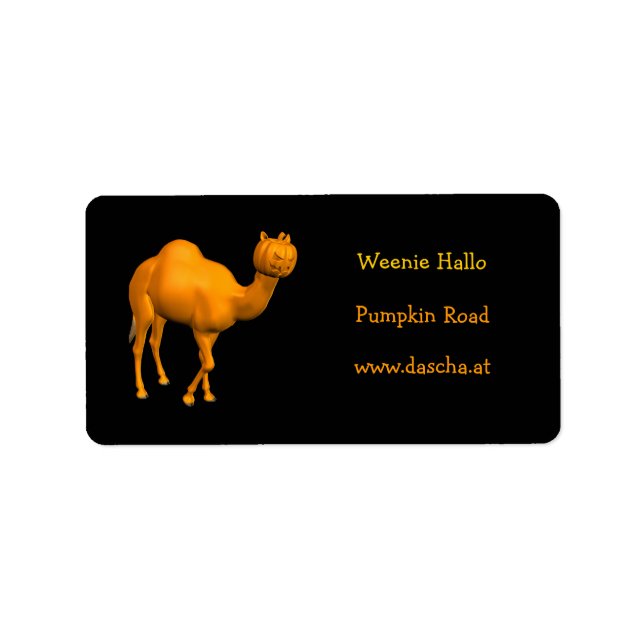 Halloween Dromedary Label (Front)
