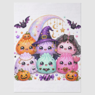 Halloween Dumpling Squishies Viral Kawaii Pumpkin Tissue Paper