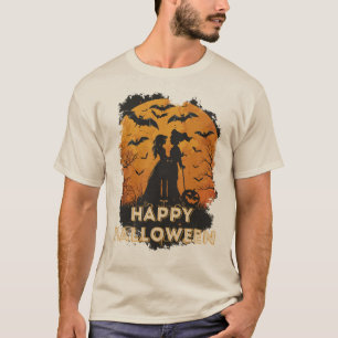 Halloween-Duo im Mondlicht T-Shirt
