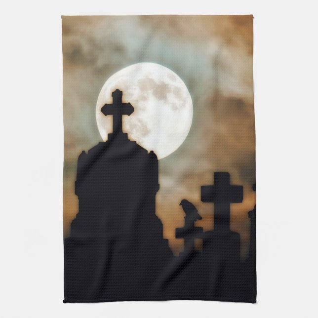 Halloween Dusk Kitchen Towel (Vertical)