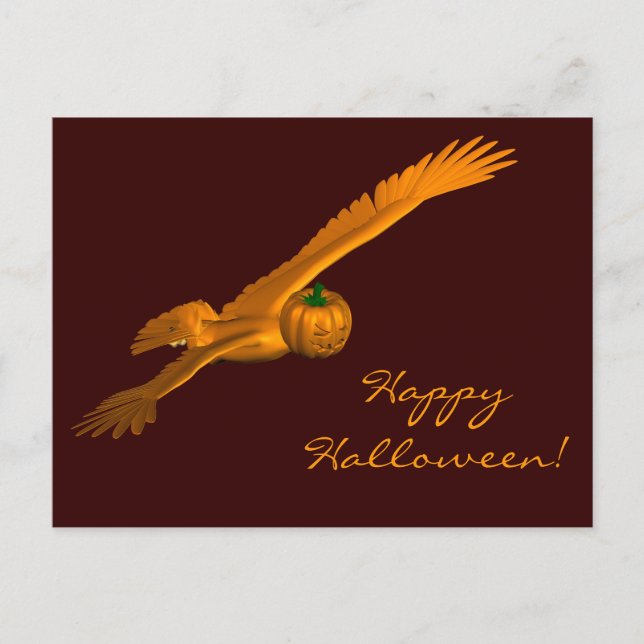 Halloween Eagle Postcard (Front)