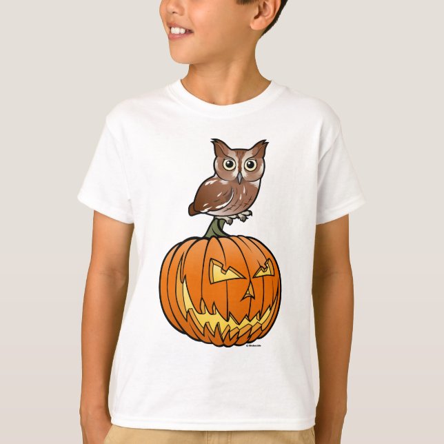 Halloween Eastern Screech Owl T-Shirt (Front)