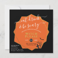  Halloween Eat Drink be Scary Black Orange Parody 