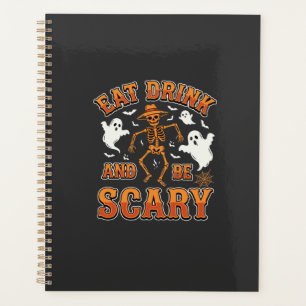 Halloween Eat Drink Be Scary Ghost Design_1 Planner