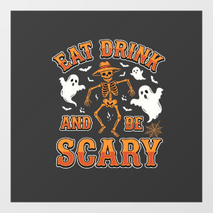 Halloween Eat Drink Be Scary Ghost Design_1 Window Cling