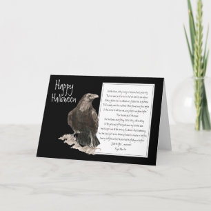 Halloween, Edgar Allen Poe, Raven, Nevermore Card