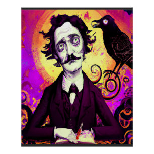 Halloween, Edgar Allen Poe, Raven, Nevermore  Post Poster