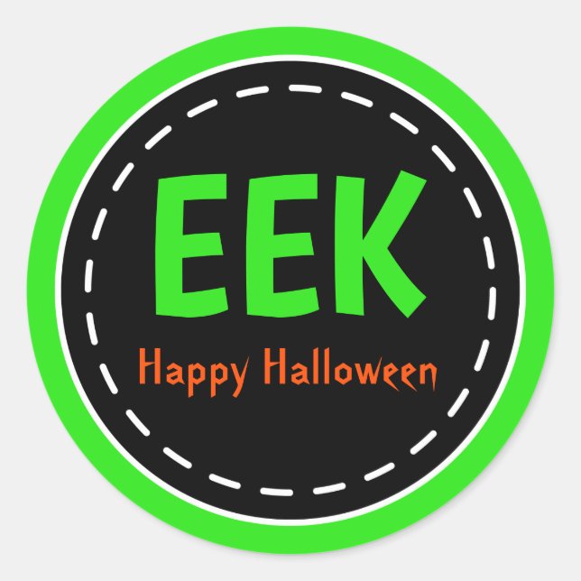 Halloween Eek Treat Party Stickers (Front)